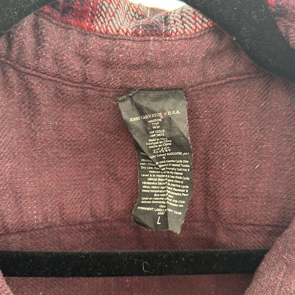 John Varvatos | Neil Flannel Plaid Long Sleeve Button Down Shirt - Reversible - Picture 6 of 13